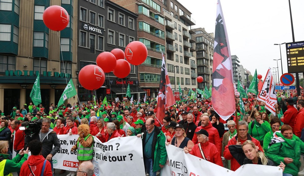 Punonjesit e shendetesise ne Belgjike ne proteste per pagat